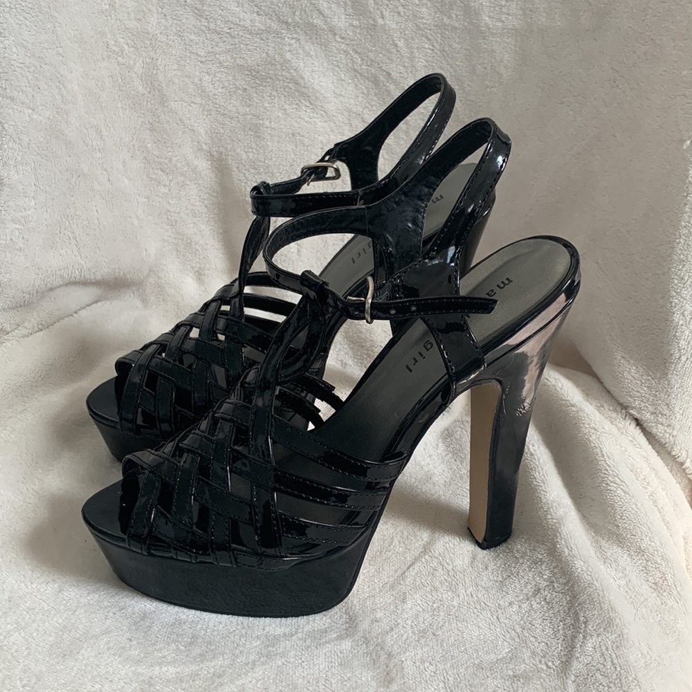 Madden Girl Mayville T-Strap Patent Leather Platform Heels